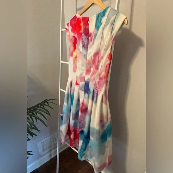 Calvin Klein Vibrant Floral Midi Dress - Picture 5 of 13